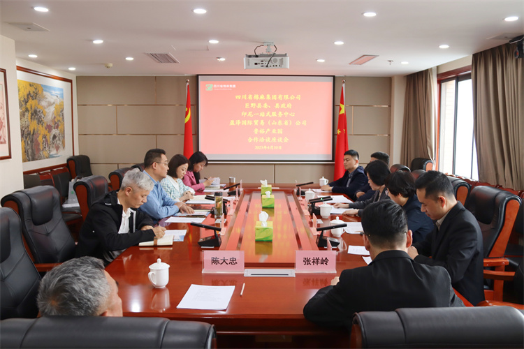 集團(tuán)公司召開與巨野縣委、縣政府，盈澤國際貿(mào)易（山東?。┕?，印尼一站式服務(wù)中心，山東魯裕冷鏈物流公司合作洽談座談會