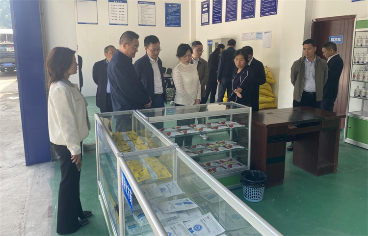 四川省供銷社黨組成員、理事會(huì)副主任、一級(jí)巡視員楊武秀帶隊(duì)到萬(wàn)源調(diào)研集團(tuán)舊院黑雞產(chǎn)業(yè)發(fā)展工作